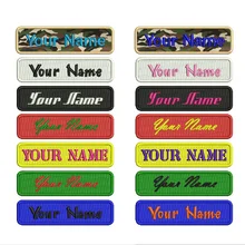 Пользовательские Вышивка имя патч, 2 шт. персонализированные милитари номер тег индивидуальный логотип ID для нескольких одежды мешок жилет