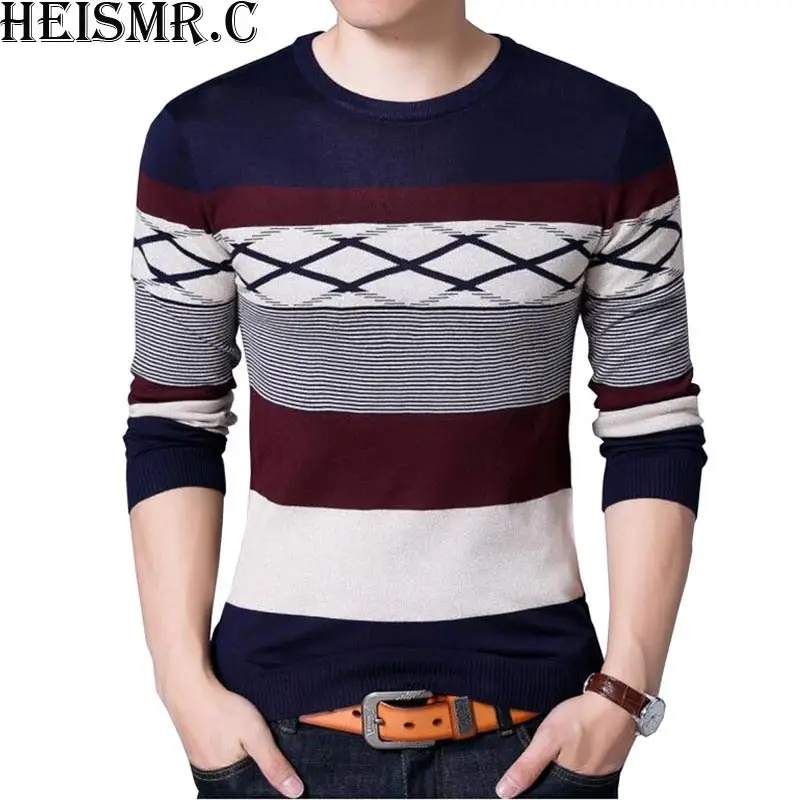 New Winter Men'S Wool Sweater Men'S Casual Round Neck
