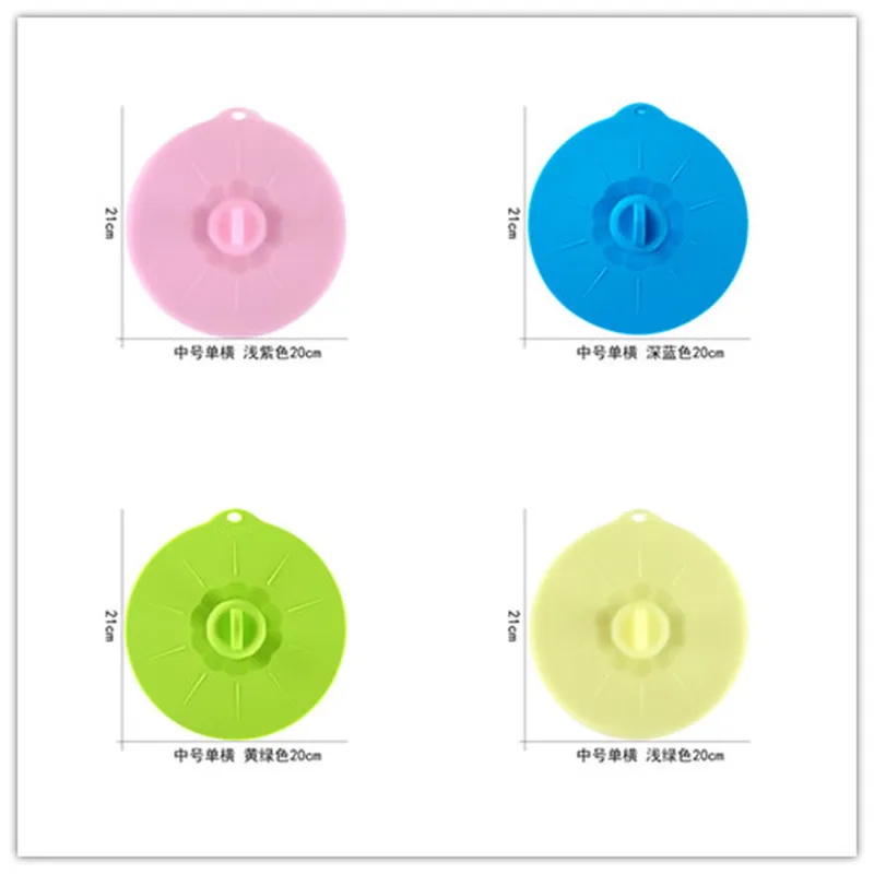 

1PC Silicone Suction Lid-bowl Pan Cooking Pot Lid Stretch Lids Silicone Pan Spill Stopper Cover circular Kitchen Gadgets