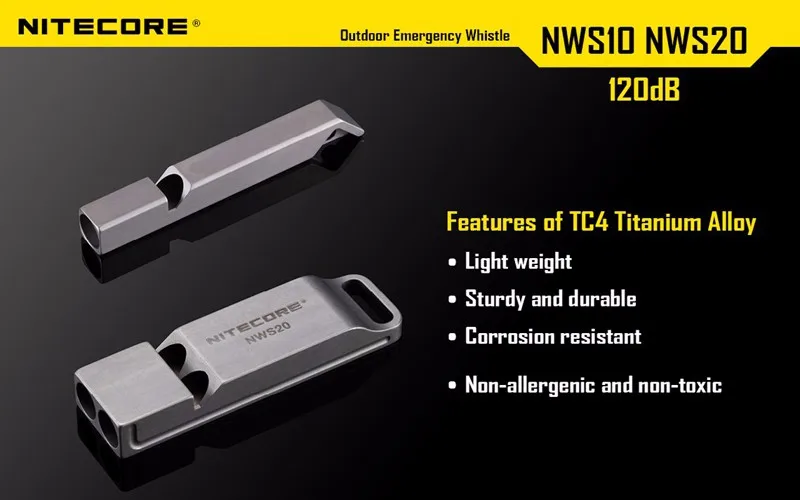 Nitecore NWS10  NWS20 Outdoor Emergency Whistle (12)