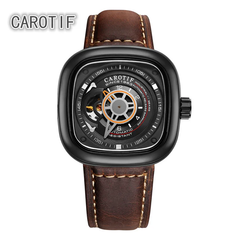 CAROTIF, высокое качество, турбийон, мужские часы, Montre HommeTop, брендовые Роскошные деловые часы, мужские автоматические механические наручные часы