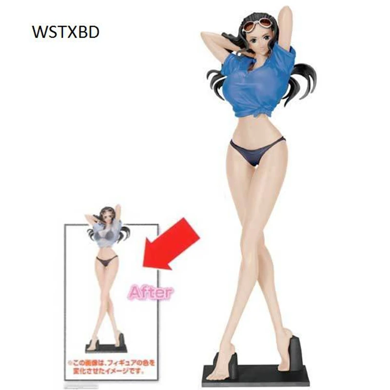 

WSTXBD Original BANPRESTO One Piece OP Hot Cold CII Nico Robin PVC Figure Toys Figurals Model Kids Dolls