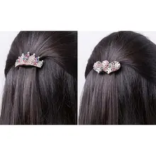 1 шт. заколки для волос с кристаллами и бантом для девочек стразы украшение заколки для волос Инструменты для укладки заколки принадлежности для плетения заколки для волос