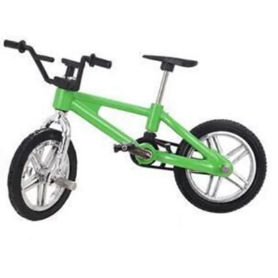 Сплав мини Finger Bikes функциональный BMX детский велосипед+ 2 шт. запасные шины антистресс Развивающие игрушки для детей палец велосипед игры - Цвет: Зеленый