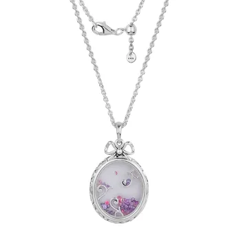 

Trendy 100% Silver 925 Locket Of Dazzle Necklaces for Women Sterling Silver Necklaces & Pendants Original Jewelry