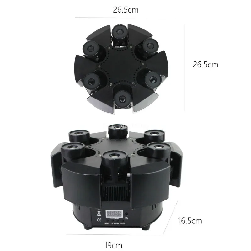 

1Pack 2019 New Full Color 6 Heads Smart Beam Laser Moving Head Light Nightclub Event Show