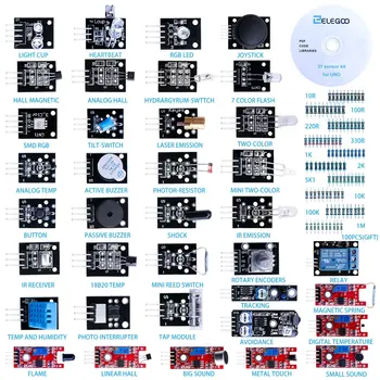 

37-in-1 Sensor Module Kit for Arduino UNO R3, MEGA, NANO With Gift