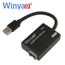 Winyao USB1000F USB 3,0 Gigabit волокно Ethernet сетевой адаптер SFP NIC 1000 Мбит/с SX/LX трансивер Realtek RTL8153 VLAN
