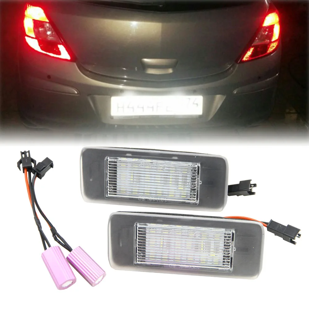 2x Canbus Bulbs Led License Plate Lights for Opel Astra J Estate 10