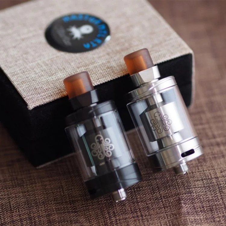 

3.5ml Capacity Cthulhu Hastur MTL RTA Tank with 5 Swappable Air Flow Resisters Raised Single Coil DIY Vape Tank