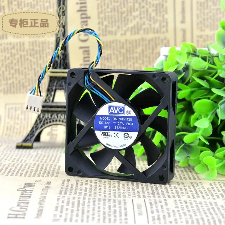 Оригинальный AVC DS07015T12U 12V0.70A 7 см 70*70*15 4-контактный PWM большой объем процессора