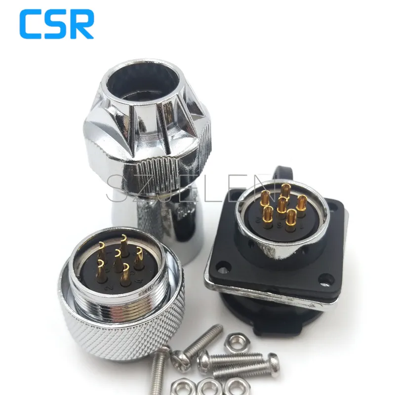 

WF20 series waterproof connectors 6 pin Plugs and sockets, IP67, LED Panel Mount Power connector, car connector, Male and female