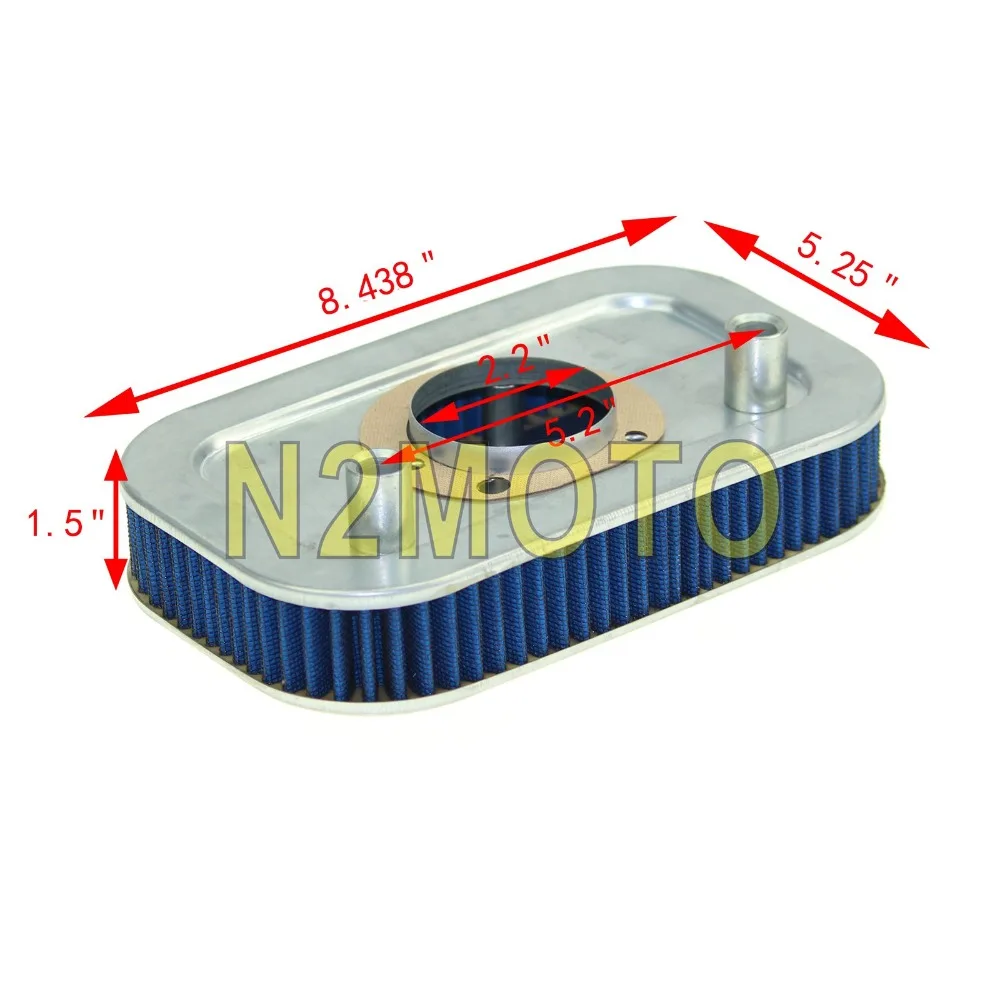 Синий металл+ хлопок марля мотоцикл прямоугольный воздушный фильтр Воздухоочиститель для Harley Sportster XL1200 XL883 пользовательские низкие 2004-2013