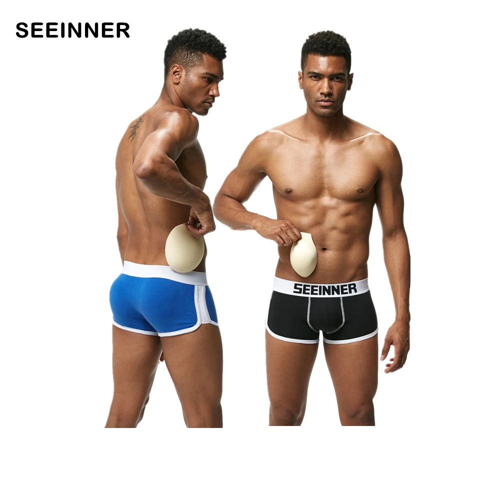 2 PACK Seeinner мягкие боксеры хлопковые трусы фирменные Pull мужские Слип Мужское нижнее