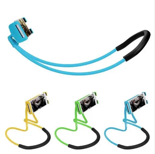 

Adtismark Lazy Neck Phone Holder Stand For iPhone Desk 360 Degree Rotation Mobile Phone Mount Bracket Cell Phone Holder Stand