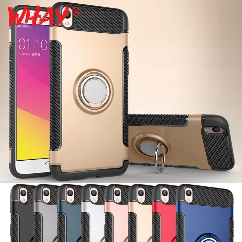 R11 Ring Holder Case For OPPO R9 R9S Cover Magnetic Shockproof Luxury Armor Phone S R 11 Capa | Мобильные телефоны и