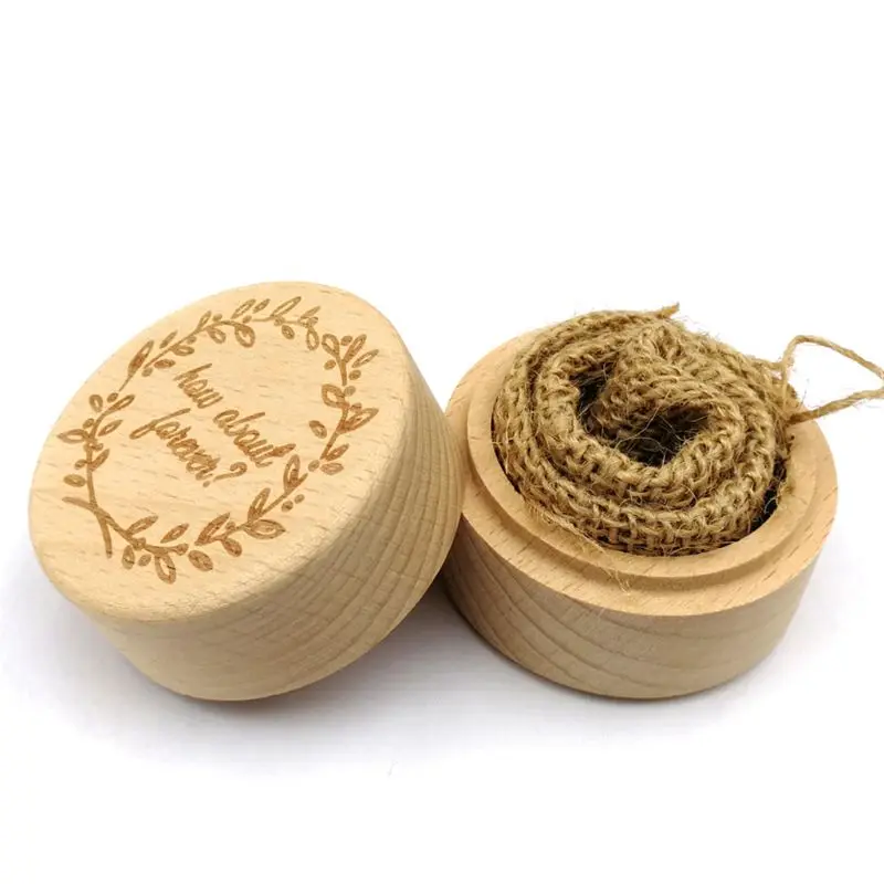 

Personalized Engraving Rustic Wedding Wooden Ring Box Jewelry Trinket Storage Container Holder Custom How About Forever Rings