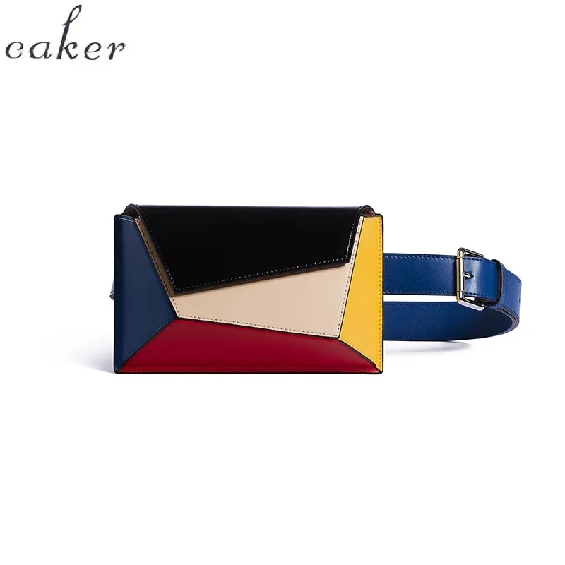 

Caker Brand 2019 Women Colorful Pattern Waist Bags Fashion Fanny Waist Pack Colorful Money Belt Bags