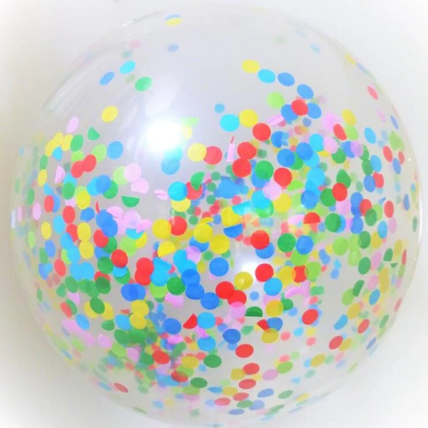 Confetti Balloon Giant Pastel Pink Blue Mint Peach 60cm clear latex-2