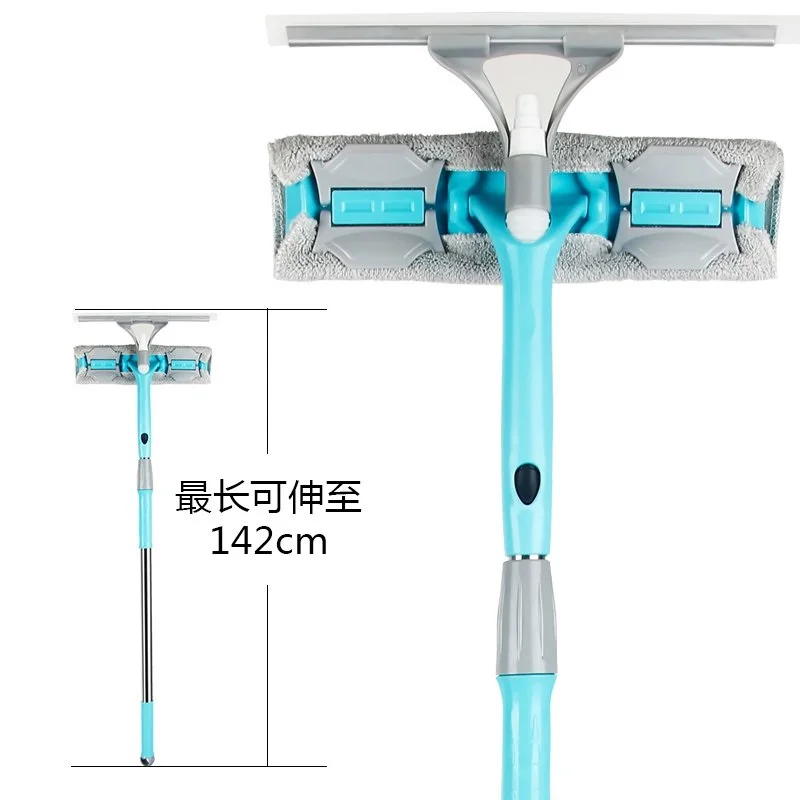 Бытовая двухсторонняя Очистка Стекла высотное здание инструмент для очистки телескопическая удочка очистка окон артефакт очистка окон bru