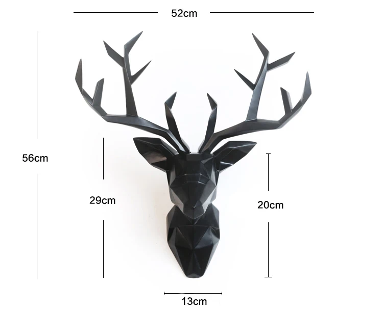Полимерная голова оленя домашнее украшение в виде животного скульптура дикой природы фигурки подарок ремесла домашнего декора ручной работы деревянные Статуэтка скульптура
