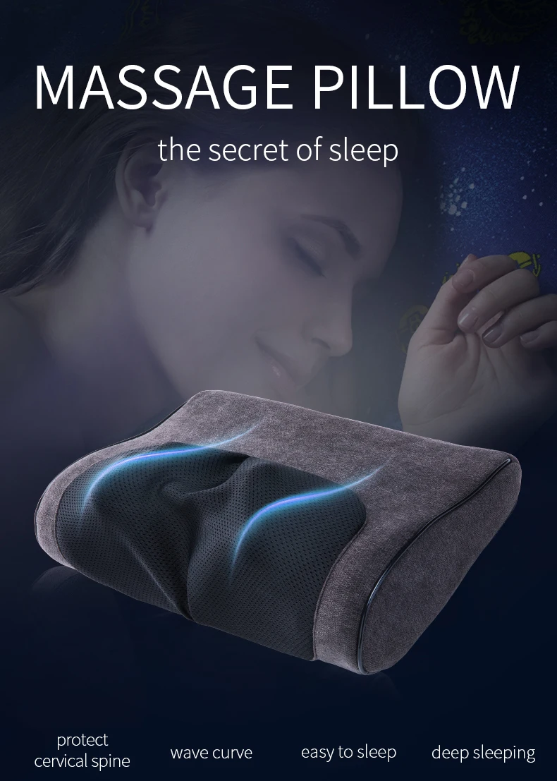 JinKaiRui Shiatsu Knead Rechargeable Neck Massager Pillow Wave Curve Home Car Dual-use Massage healthy Massagea For Shoulders-6