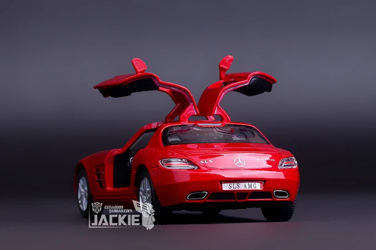 Точная имитация эксклюзивный коллекционный игрушки: стильный дизайн автомобиля SLS AMG спортивный автомобиль 1:36 литая под давлением модель автомобиля оттяните назад Автомобили