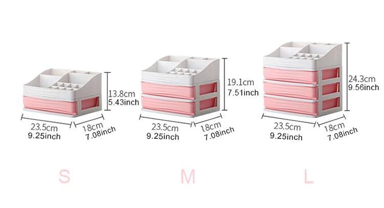 Пластик с выдвижным органайзером для макияжа для женщин модные косметические ящичек для хранения помады ювелирные изделия Контейнер Desktop Sundry держатель интимные аксессуары