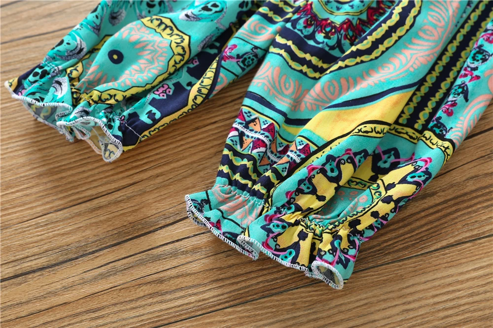 2Pcs Girls Clothes Sets 2018 Summer Kids Outfits Casual Beach Children Clothing Girls Fashion Floral Print Top Pants Sport Suits (6)