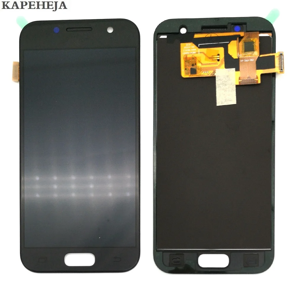 Скидка Можно регулировать яркость ЖК дисплей для Samsung Galaxy A3 2017 A320 A320F ЖК дисплей сенсорный экран дигитайзер сборка