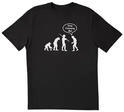 Футболка с принтом мужские короткий рукав Горячие Эволюция прекратите мне смешно Уникальный комедии пародия футболка Черная футболка