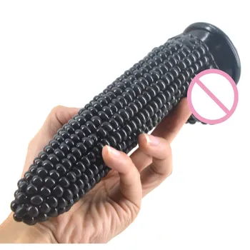 FAAK Big dildo suction cup fake penis corn dick sex toys for women particle surface vagina stimulate beads anal dildo sex shop 2