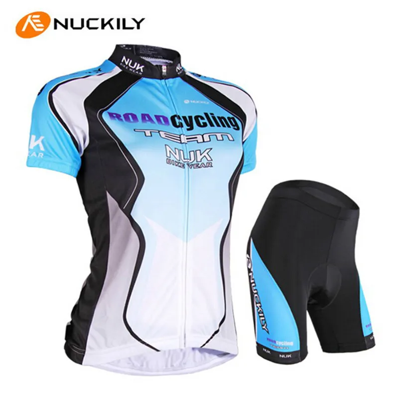 

NUCKILY Summer Cycling Clothing Set Women Short Sleeve Gel Padded Shorts Pro Team Sport Suits MTB Bike Bicycle Cycling Jersey