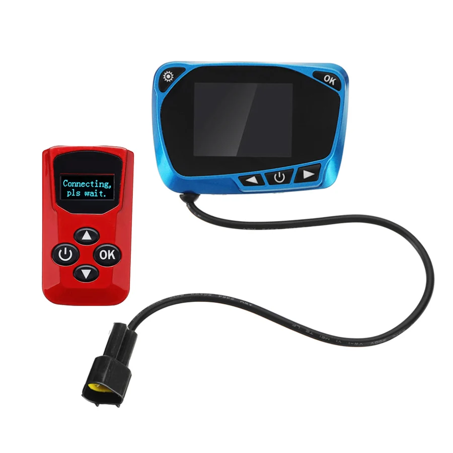 

Blue 12V/24V LCD Monitor Switch Remote Control For Car Track Diesels Air Heater Parking Heater