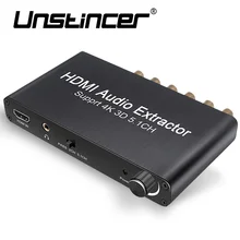 UNSTINCE 5.1 Audio Décodeur HDMI Convertisseur Décodage Dolby AC-3 Amplificateur avec HDMI à HDMI Audio Vidéo Extracteur pour Apple TV PS4