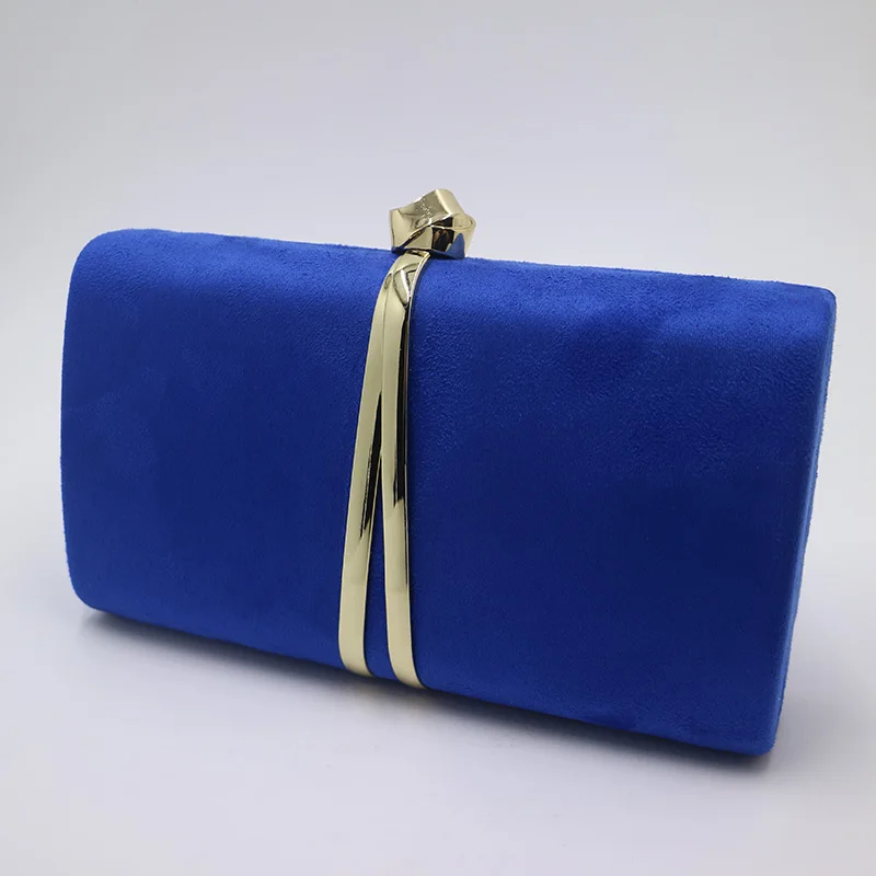 Nophia замшевые вечерние клатчи и вечерние клатчи вечерние сумки для женщин желтый Королевский синий/оранжевый красный фиолетовый - Цвет: Royal Blue