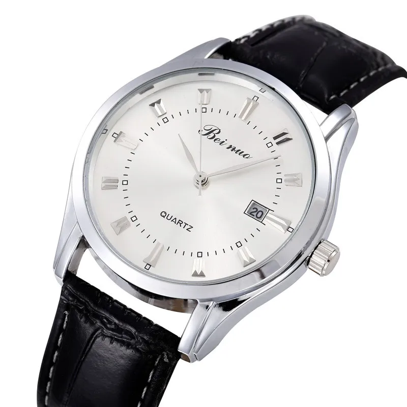 Reloj Deportivo Hombre Модные кварцевые часы мужские с кожаным ремешком повседневные