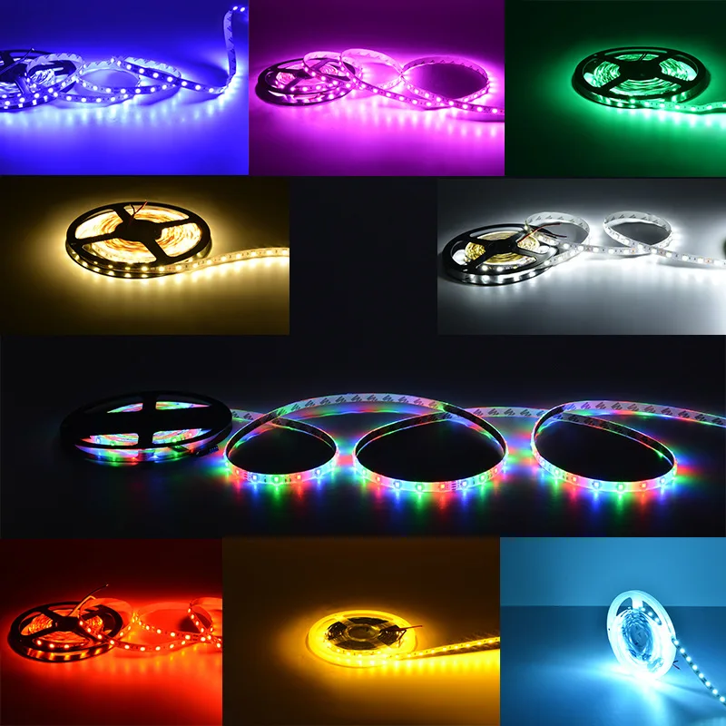 

5M 300Leds waterproof RGB Led Strip Light 2835 DC12V 60Leds/M Home Decoration Lamp LED diode tape