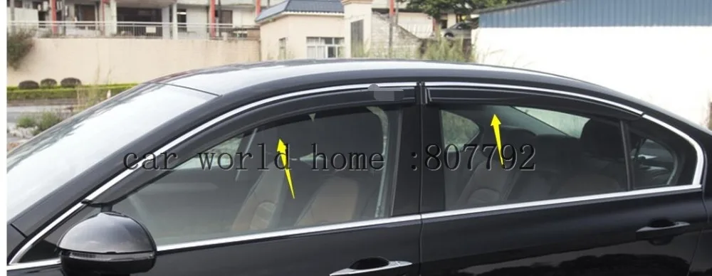 

High quality Window Wind Deflector Visor Rain/Sun Guard Vent Rain eyebrow 4pcs/set for volkswagen passat B8 2017 2018