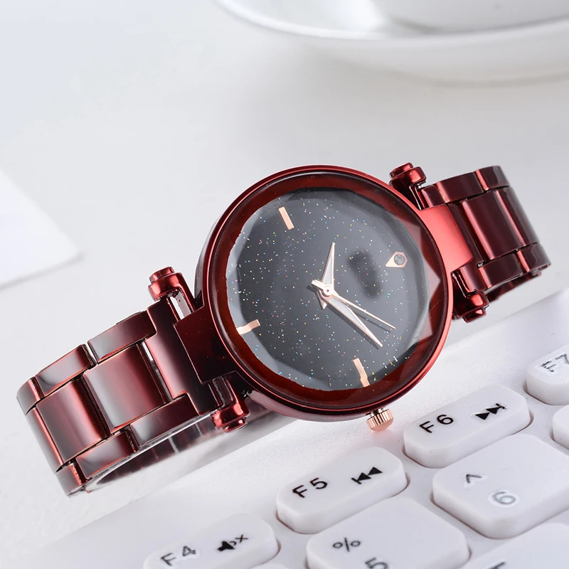 

Luxury magnetic watches for women, starry sky clock, fashion bracelet, quartz wristwatches, female watch, Zegarek Damski