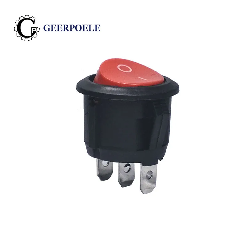 

10 pcs/lot KCD1 105 23MM 3Pin Round 250V 6A Boat Switch SPST Snap-in ON OFF Position Rocker