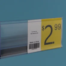 100 шт. 4*10 см Нижний зажим для этикетки цена бирка, ярлык знак полка чехол POP рекламный баннер с указанием бэйдж для демонстрации