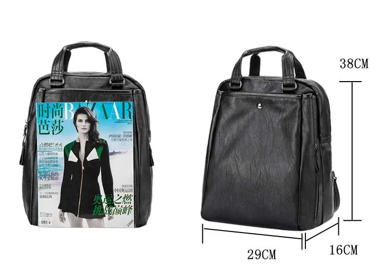 Новое поступление женский рюкзак для женщин Сумки для дам мягкий из искусственной кожи рюкзак высокого качества большой емкости рюкзак