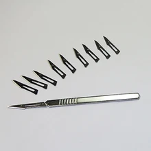 10 лезвий+ 1 рукоять деревянные ножи и инструменты для резки фруктов еда ремесло гравировка нож карбоновый стальной скальпель хирургические лезвия высокое качество