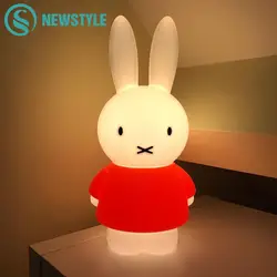 45 см мультфильм кролик светодиодный ночник Nordic Стиль украшения дома ночника для детей Детские Спальня Рождество подарок на день рождения