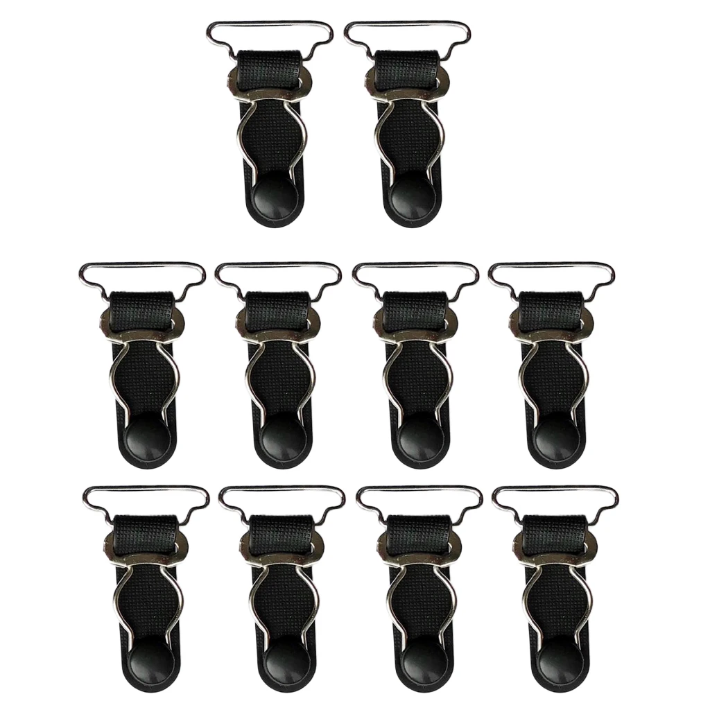 20pcs/set Women White Black Garter Belt Straps Thigh High Stockings Suspenders Grips 26mm