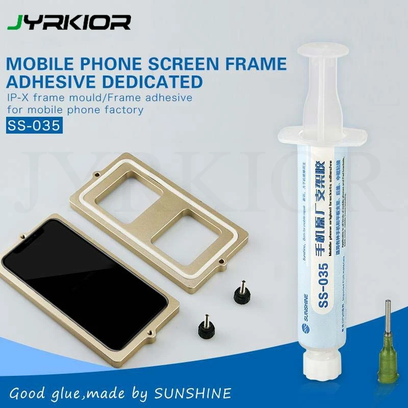 Jyrkior клейкий ободок для iPhone X XS MAX средняя рамка карандаш выделенный клей и ЖК-экран Восстановленный ламинатор плесень