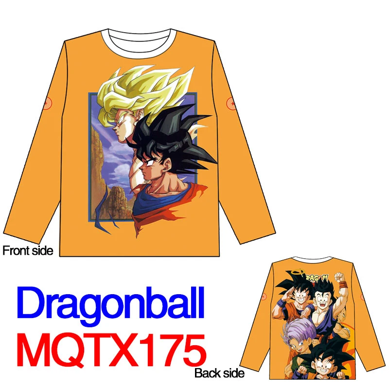 

Anime T Shirt Men Casual Streetwear Beauty T-Shirt Dragonball Printed spring autumn Tops Tees Cosplay hip hop Long sleeve shirts