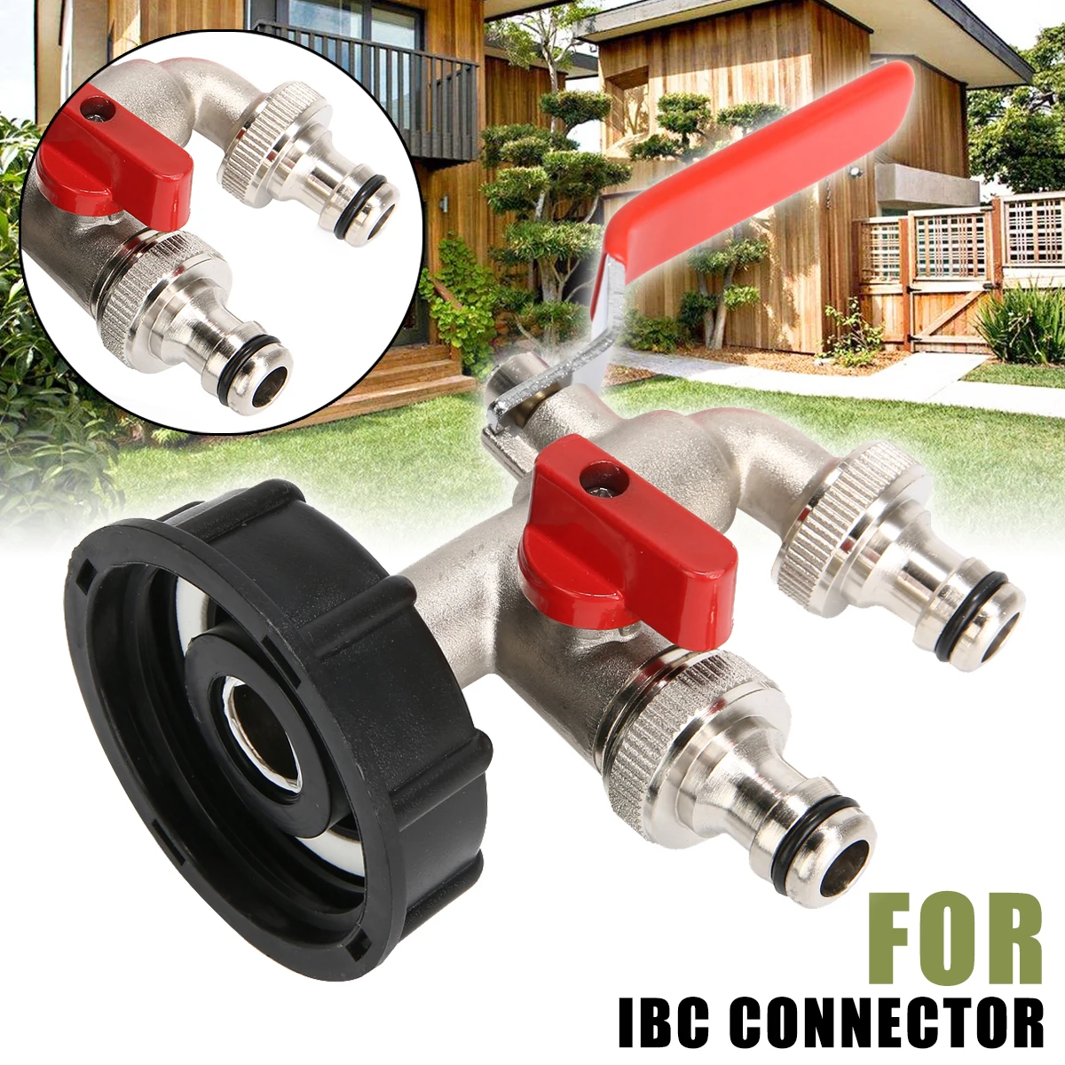 IBC Water Tank Adapter Tap Garden Water Tank Connector 1000 liter IBC Rainwater Adapter Replacement Valve Fitting For Garden