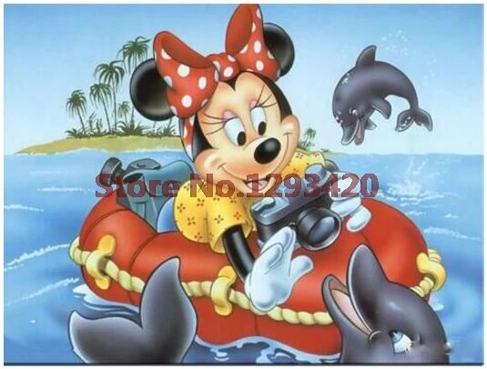 

Full Rhinestone Painting Crystal Home Decor 5D Diy Diamond Painting Cartoon Cross Stitch Pattern Diamond Embroidery Dolphin